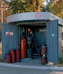 Контейнерная установка для заправки бытовых газовых баллонов